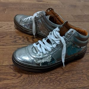 Jimmy Choo metallic leather sneakers 36.5 IT